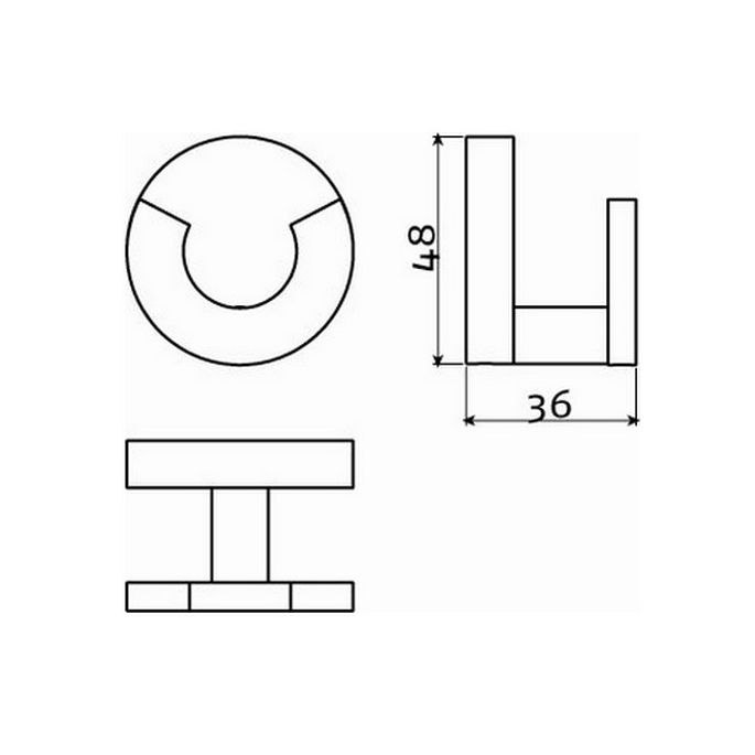 Clou Flat CL0902066 double clothes hook chrome