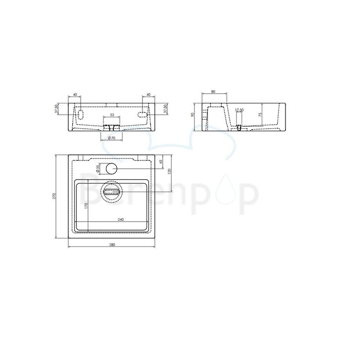 Clou Flush 1 CL0303010 ceramic fountain 28cm white