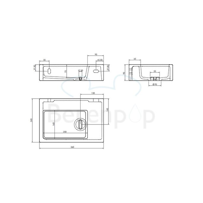 Clou Flush 2 CL0303021 ceramic fountain 36cm white