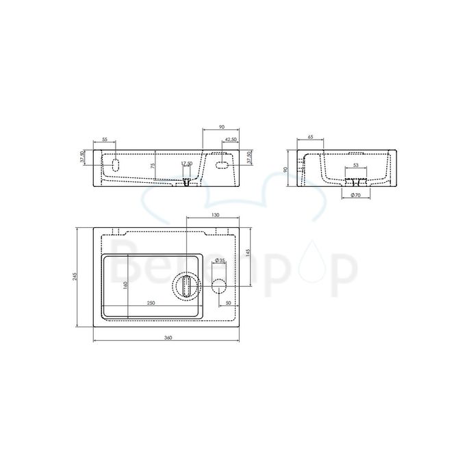 Clou Flush 2 CL0308021 mineral marble fountain 36cm white