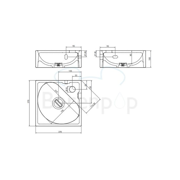 Clou Flush 5 CL0303050 ceramic fountain 27cm white