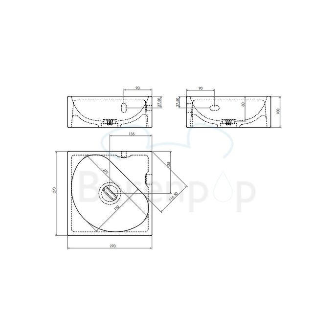 Clou Flush 5 CL0303051 ceramic fountain 27cm white