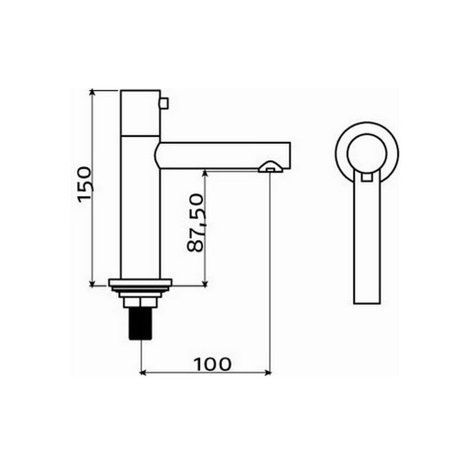 Clou Freddo 3 CL060301129 fountain tap upright chrome