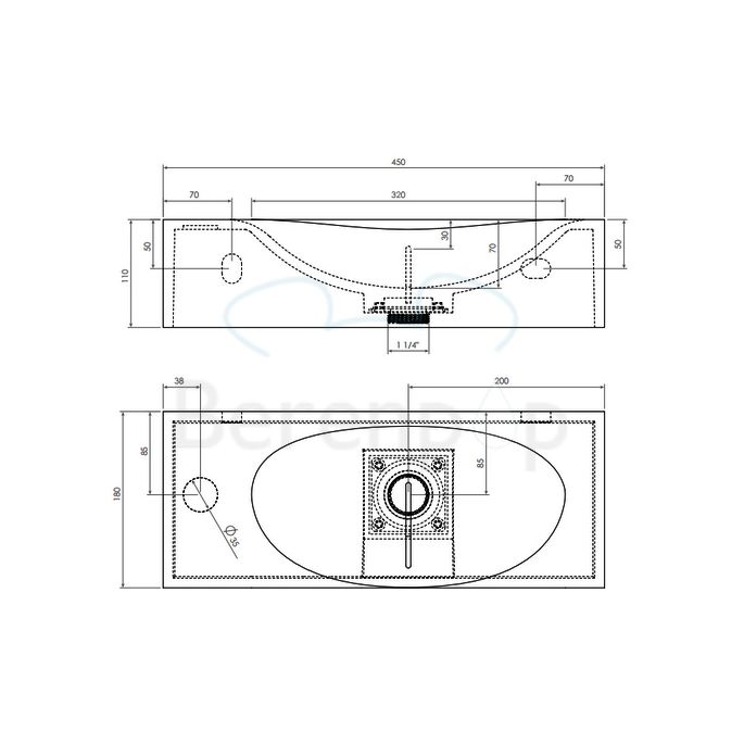 Clou Hammock CL0313370 aluite fontein 45cm wit