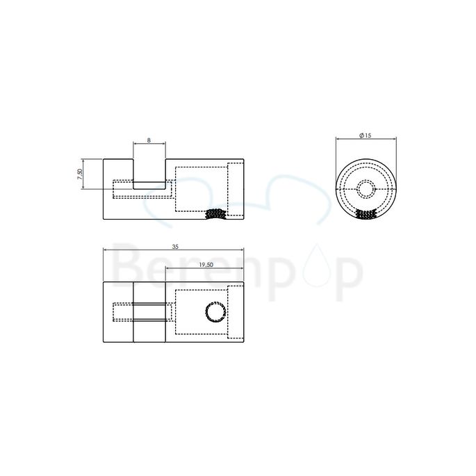 Clou Hold Me CL080100129 mirror clamps (4 pieces) chrome