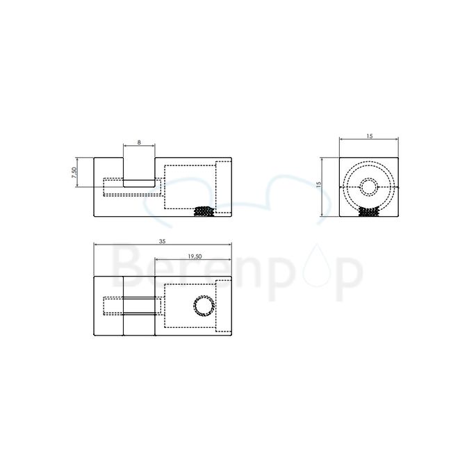 Clou Hold Me CL080100229 mirror clamps (4 pieces) chrome