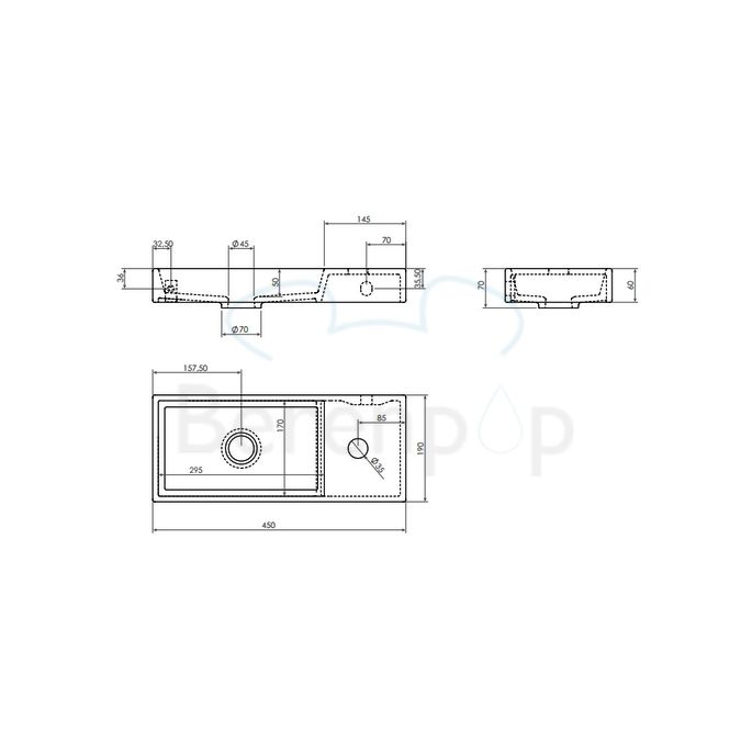 Clou Mini Wash Me CL0303136 ceramic fountain 45cm white