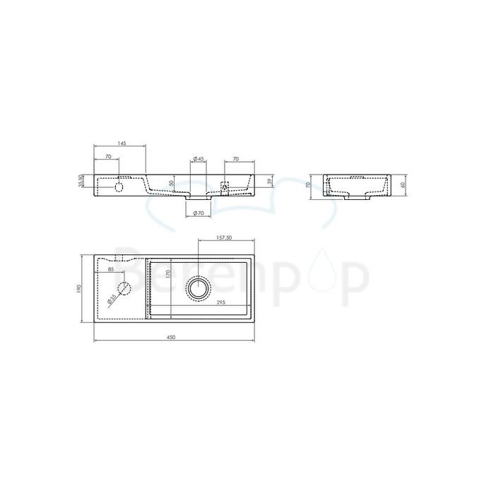 Clou Mini Wash Me CL0308134 mineral marble fountain 45cm white
