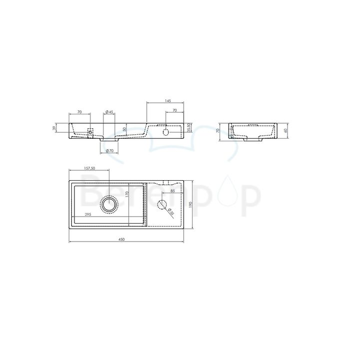 Clou Mini Wash Me CL0308135 mineral marble fountain 45cm white