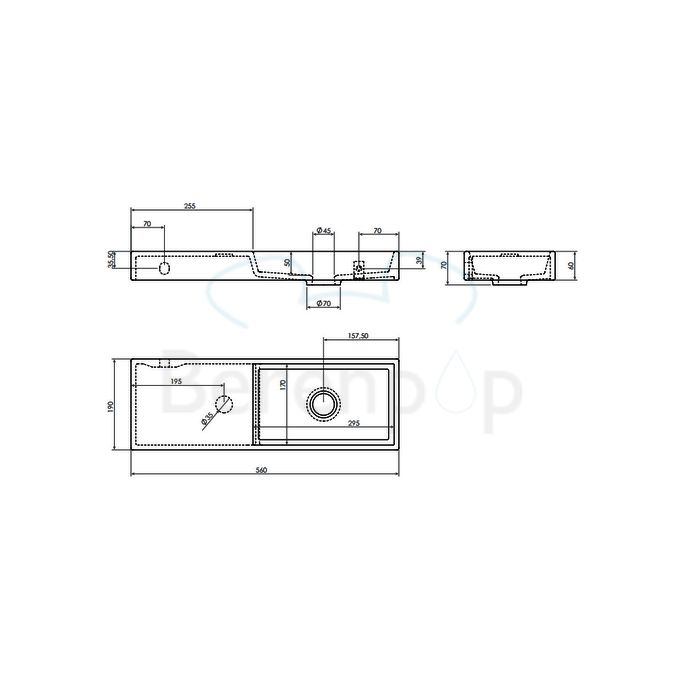 Clou Mini Wash Me CL0308138 mineral marble fountain 56cm white