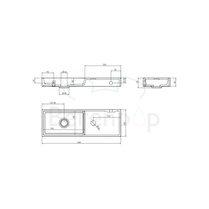 Clou Mini Wash Me CL0308139 mineral marble fountain 56cm white