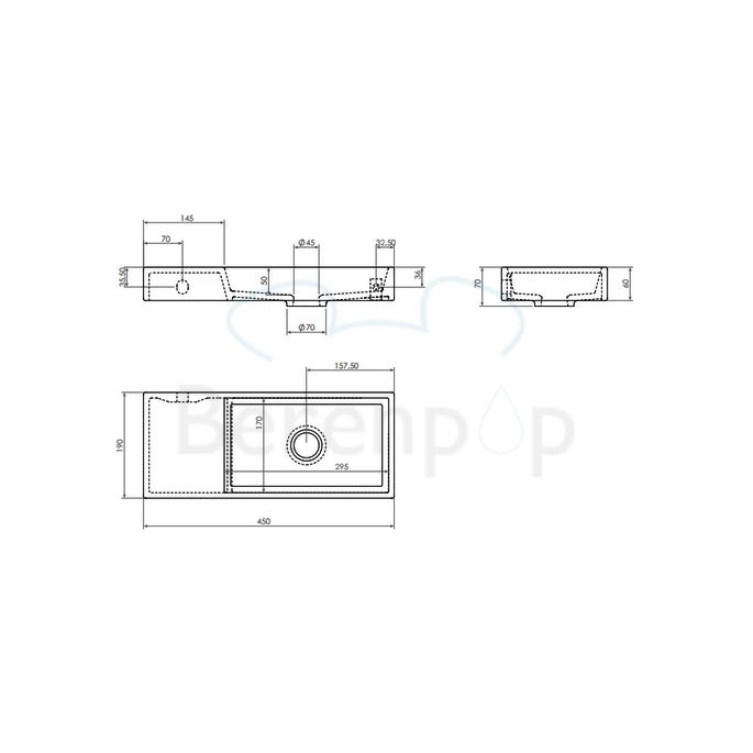 Clou Mini Wash Me CL0312235 ceramic fountain 45cm matte black