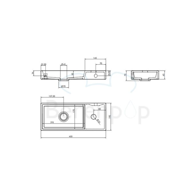 Clou Mini Wash Me CL0312236 ceramic fountain 45cm matte black