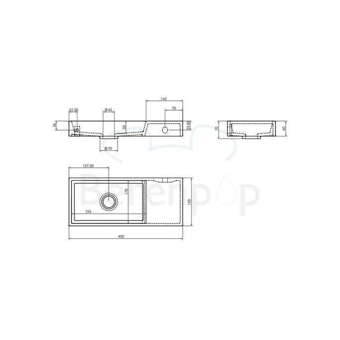 Clou Mini Wash Me CL0312237 ceramic fountain 45cm matte black