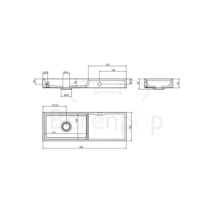 Clou Mini Wash Me CL0312241 ceramic fountain 56cm matte black