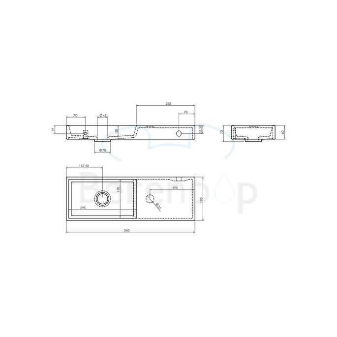 Clou Mini Wash Me CL0313139 aluite fountain 56cm white