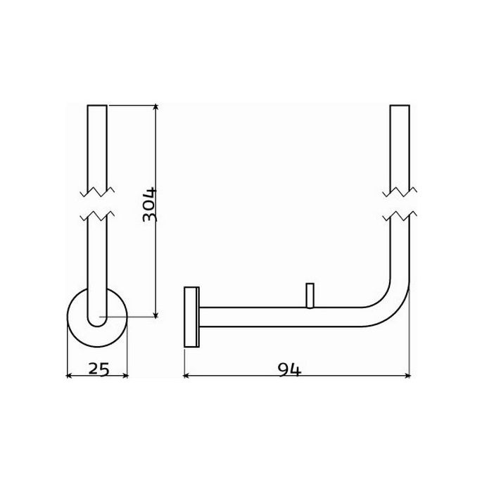 Clou Slim CL090303541 spare roll holder brushed stainless steel