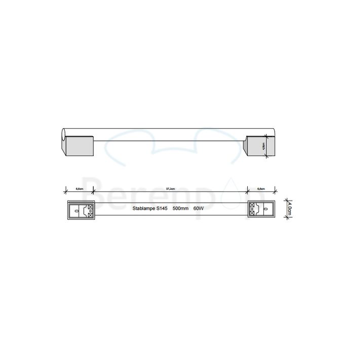 Decor Walther 0302403 OMEGA 20 Wandleuchte 30,5/50,5/100,5x4,5cm Nickel gebürstet