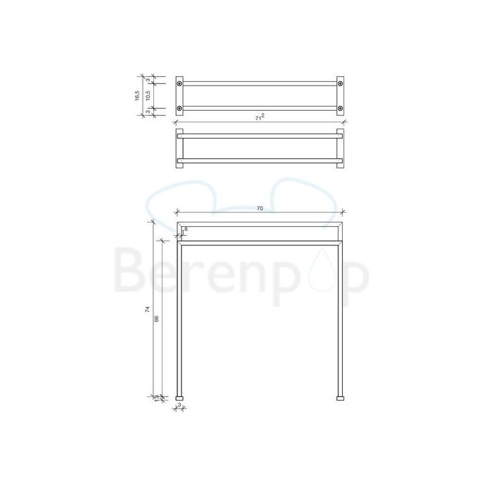 Decor Walther 0503500 HT 5 standing towel holder chrome