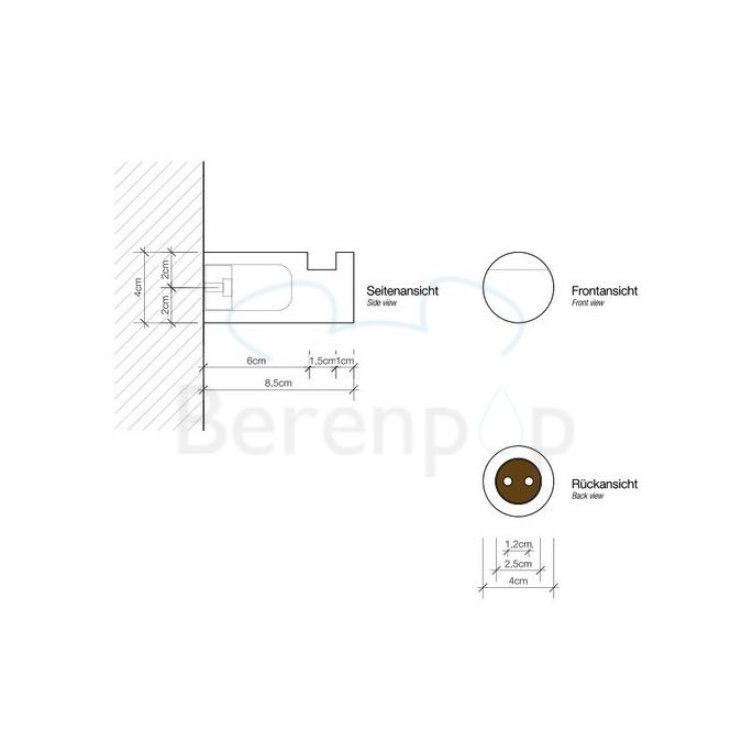 Decor Walther Rohr 0540100 TB HAK42 Handtuchhak chrom