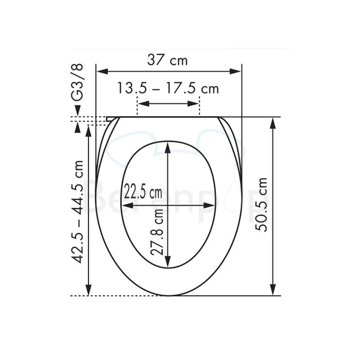 Diaqua Lavalino 31169641 toiletzitting (douchetoiletzitting) met deksel wit