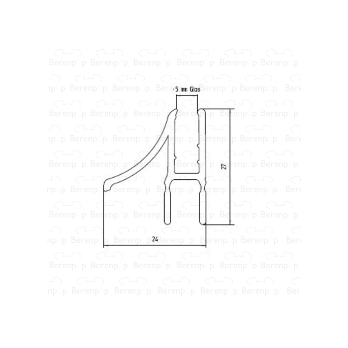 Duscholux 250370.01.000.1000 drainage strip horizontal 100cm, 5mm