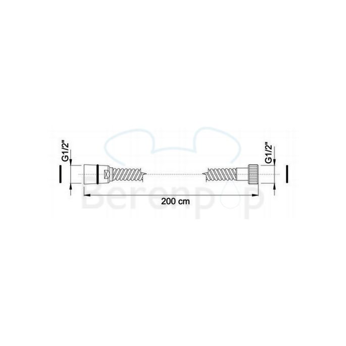 Fima Carlo Frattini F2022CR shower hose 200cm chrome