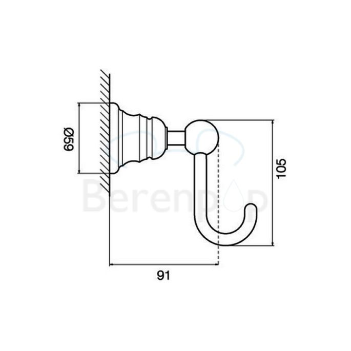 Fima Carlo Frattini Victory F60641BR Handtuchhak Bronze