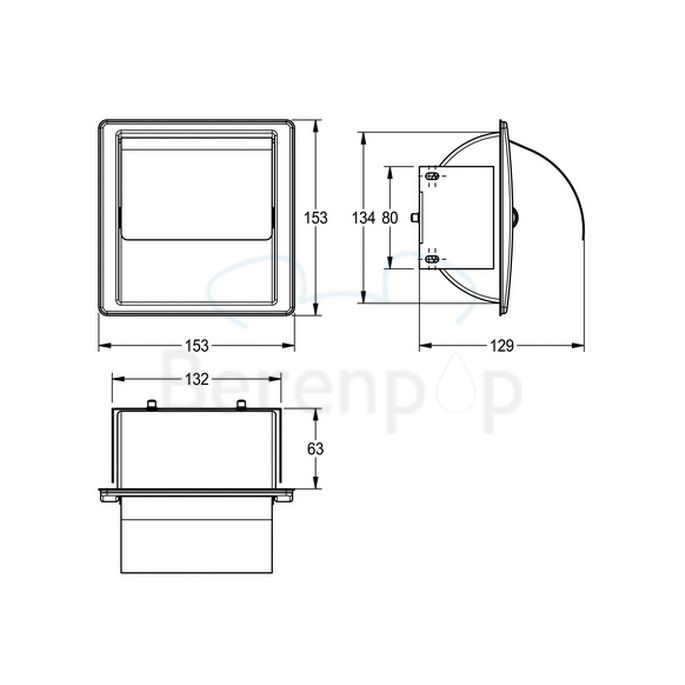 Franke Stratos STRX673E Toilettenpapierhalter mit Abdeckung flächenbündig aus Edelstahl