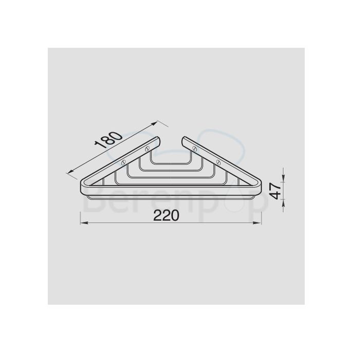 Geesa Korb 144 A Flaschen- und Schwammhalter Eckmodell Chrom