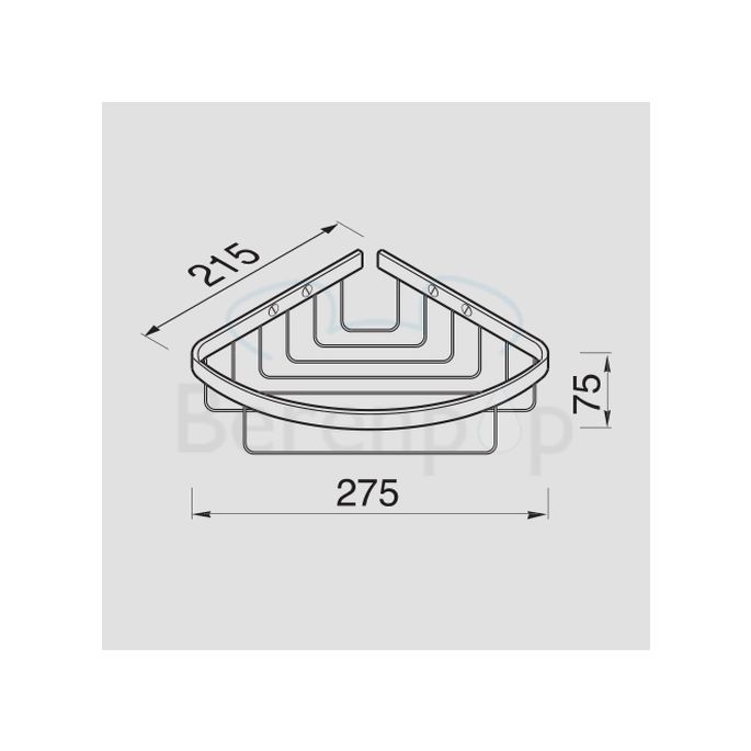 Geesa Basket 182 bottle and sponge holder corner model chrome