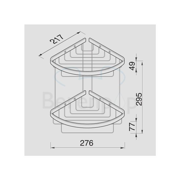 Geesa Basket 183 bottle and sponge holder corner model double chrome