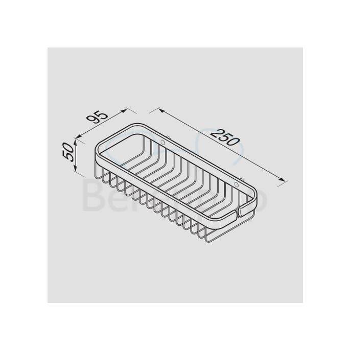 Geesa Basket 260202 bottle and sponge holder 250mm chrome