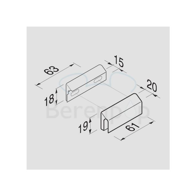 Geesa Basket 697 set concealed mounting (wall block + cover cap) chrome