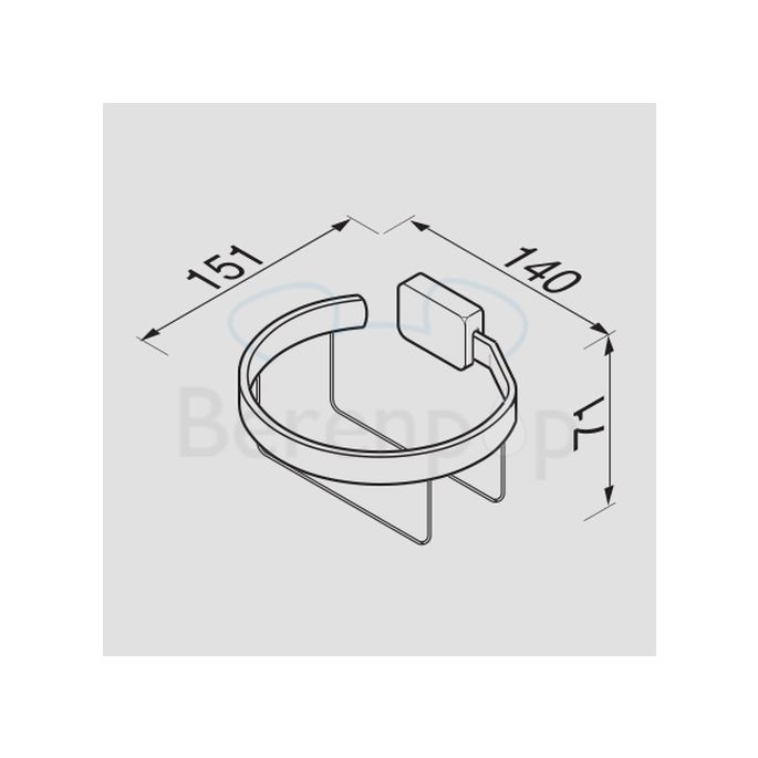 Geesa Bloq 7012 spare roll holder chrome (OUTLET)