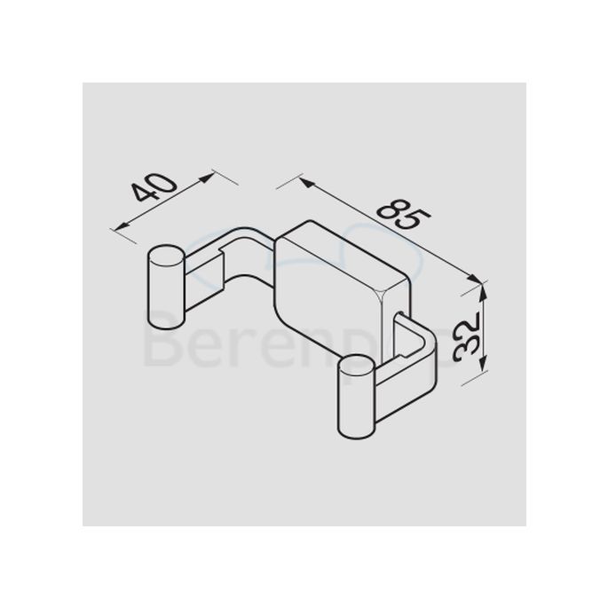 Geesa Bloq 7015 dubbele haak chroom