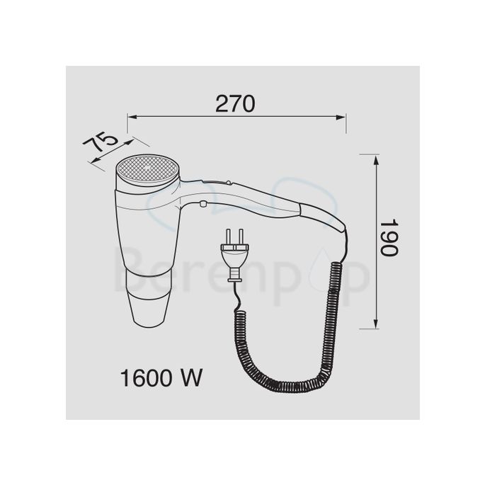 Geesa Haartrockner 6480 Haartrockner 1600W weiß/ chrom