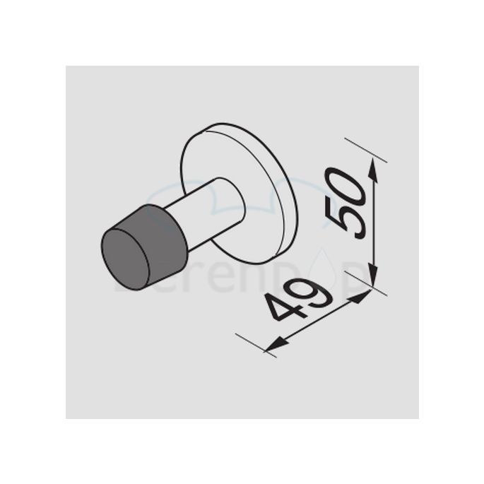 Geesa Hotel 1125 door stop brushed stainless steel