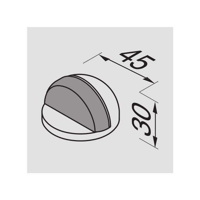 Geesa Hotel 1126 door stop brushed stainless steel