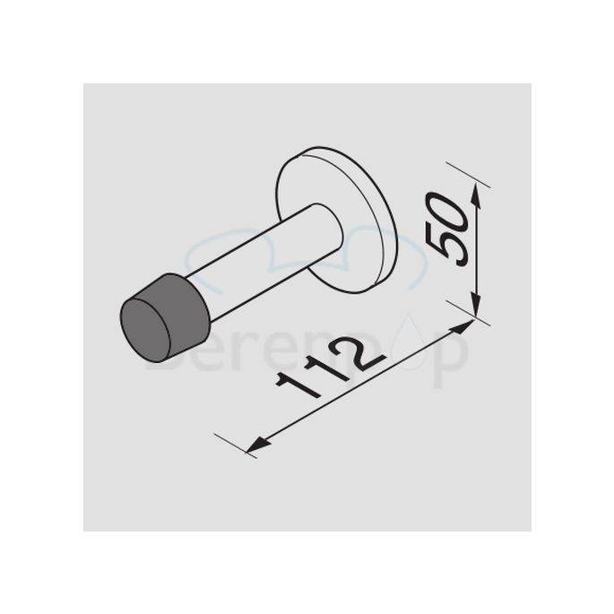 Geesa Hotel 1127 door stop brushed stainless steel