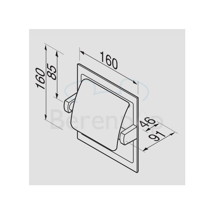 Geesa Hotel 119 Toilettenpapierhalter mit Deckel versenkt Chrom