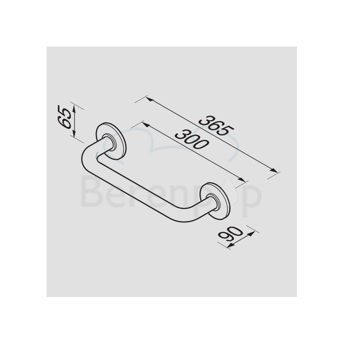 Geesa Hotel 12930 Wannengriff 30cm chrom