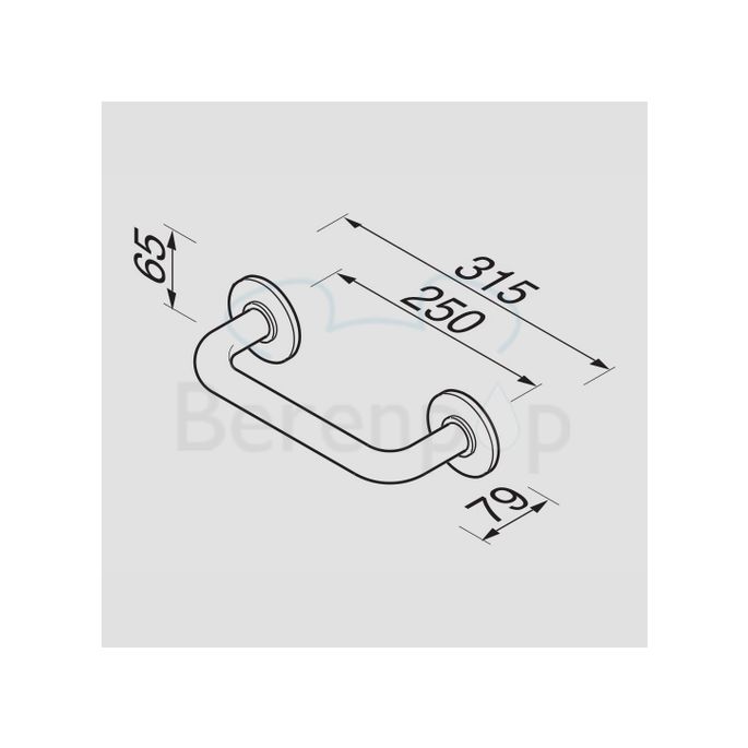 Geesa Hotel 13125 bath handle 25cm chrome