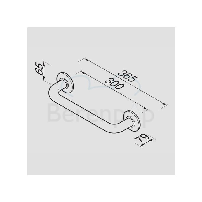 Geesa Hotel 13130 bath handle 30cm chrome