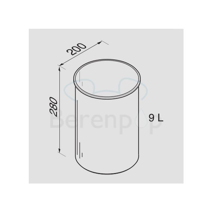 Geesa Hotel 641 trash can 9 liters stainless steel brushed