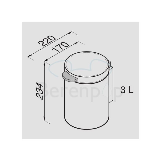 Geesa Hotel 644 waste basket wall 3 liters stainless steel polished