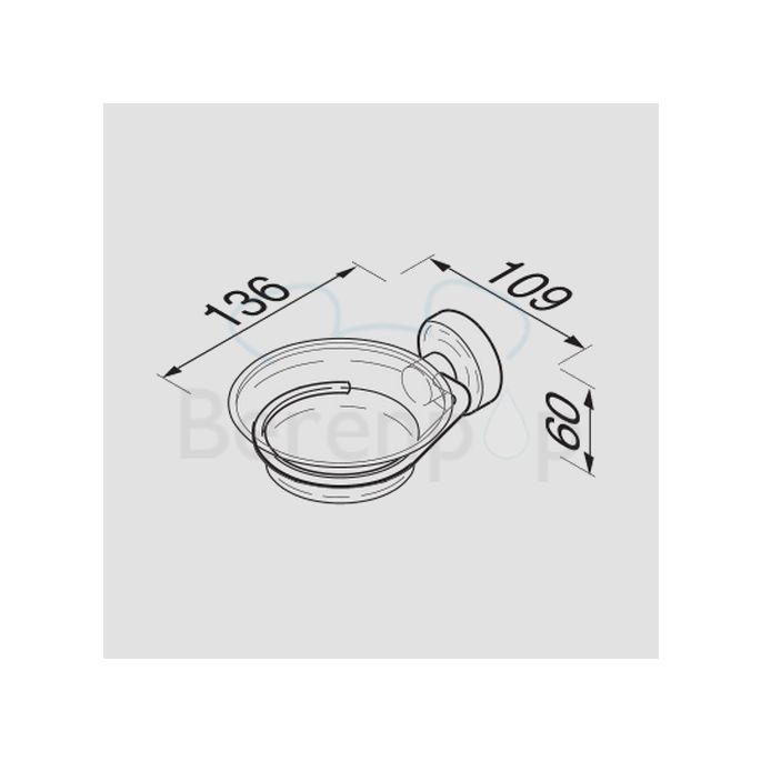 Geesa Luna 5503 soap holder chrome