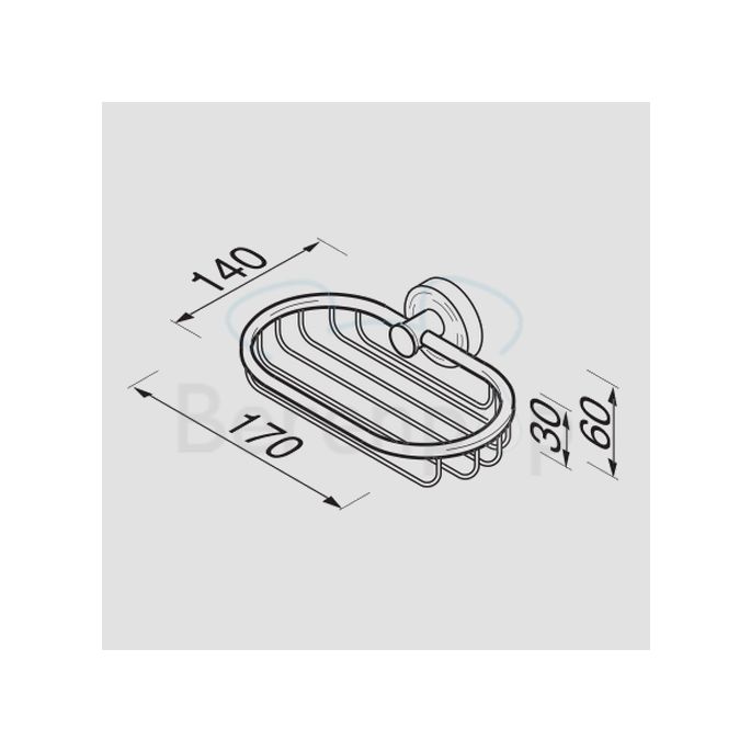 Geesa Luna 5506 sponge and soap holder chrome