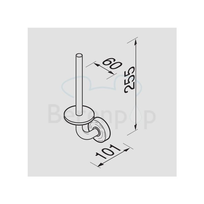 Geesa Luna 5518 reserverolhouder dubbel chroom