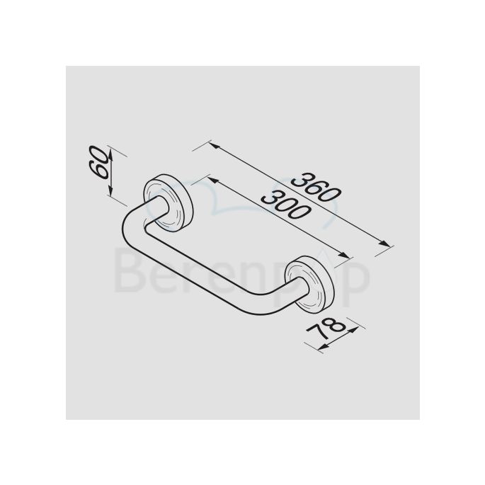 Geesa Luna 553130 badgreep 30cm chroom